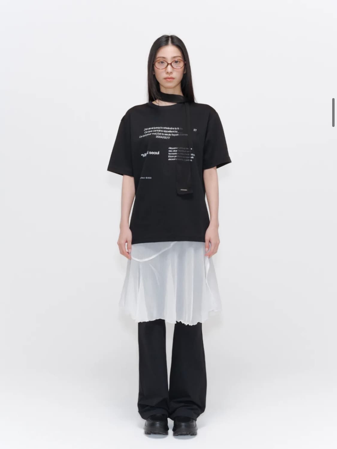 미세키서울 시어 레이어드 랩 스커트 상품이미지5