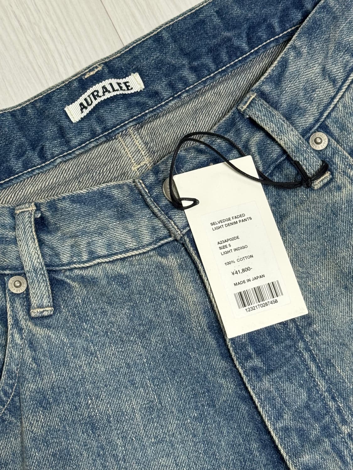 오라리 AURALEE 23aw 셀비지 라이트 데님 팬츠 5사이즈 상품이미지5