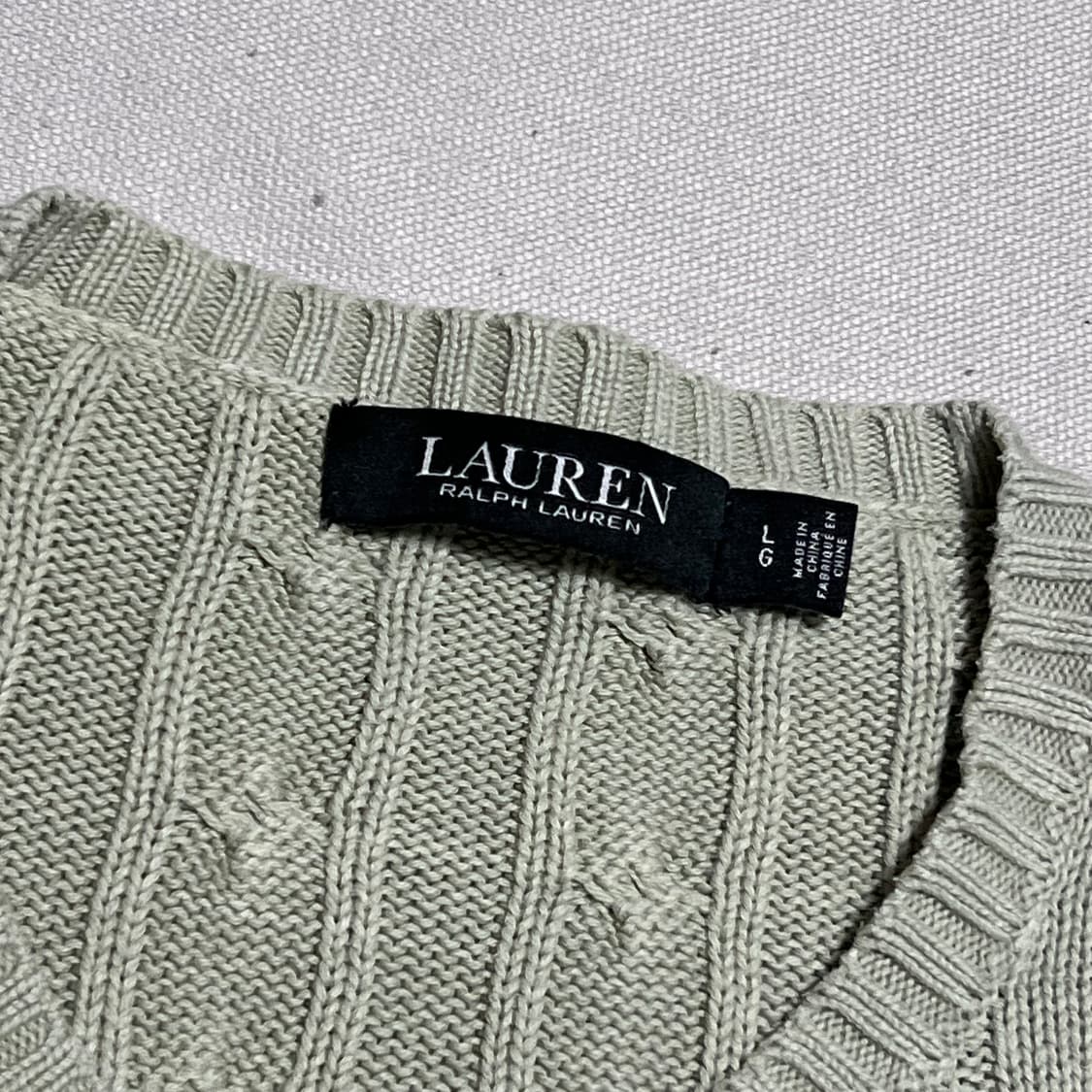 Lauren Ralph Lauren 여성용 라운드넥 케이블 가디건 상품이미지3