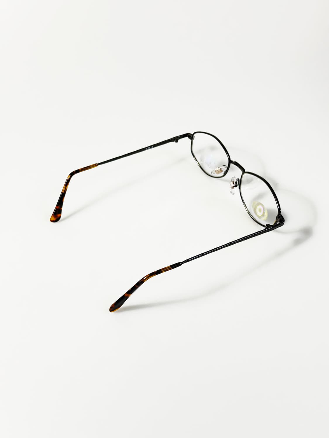 90s PARIM 건메탈 슬림 오벌 프레임 빈티지 안경 상품이미지4