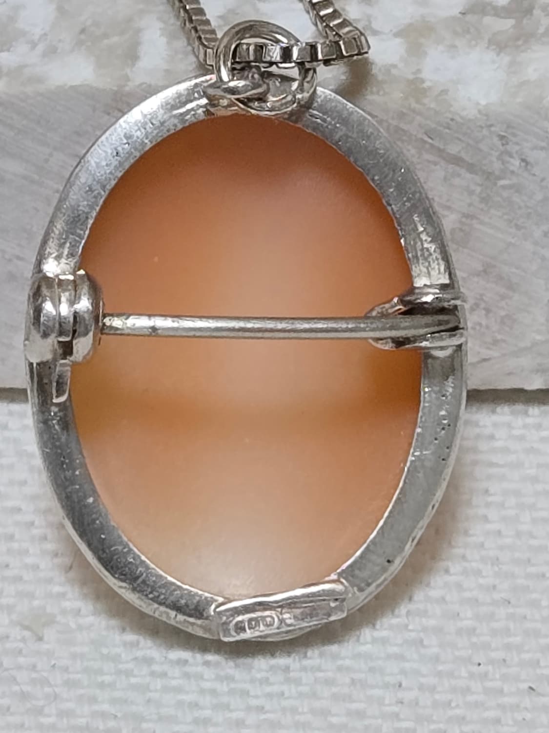 Vintage Shell Cameo Pendant Necklace 925 상품이미지3