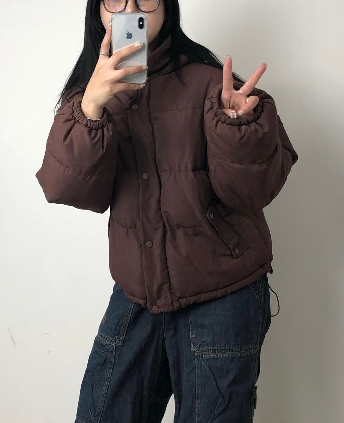 nice claup brown brick padding 상품이미지7