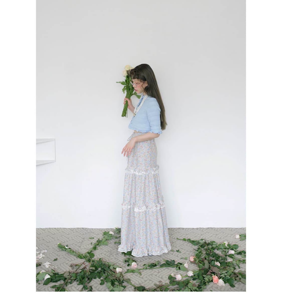 프레클 플라워 러플 스커트 상품이미지4