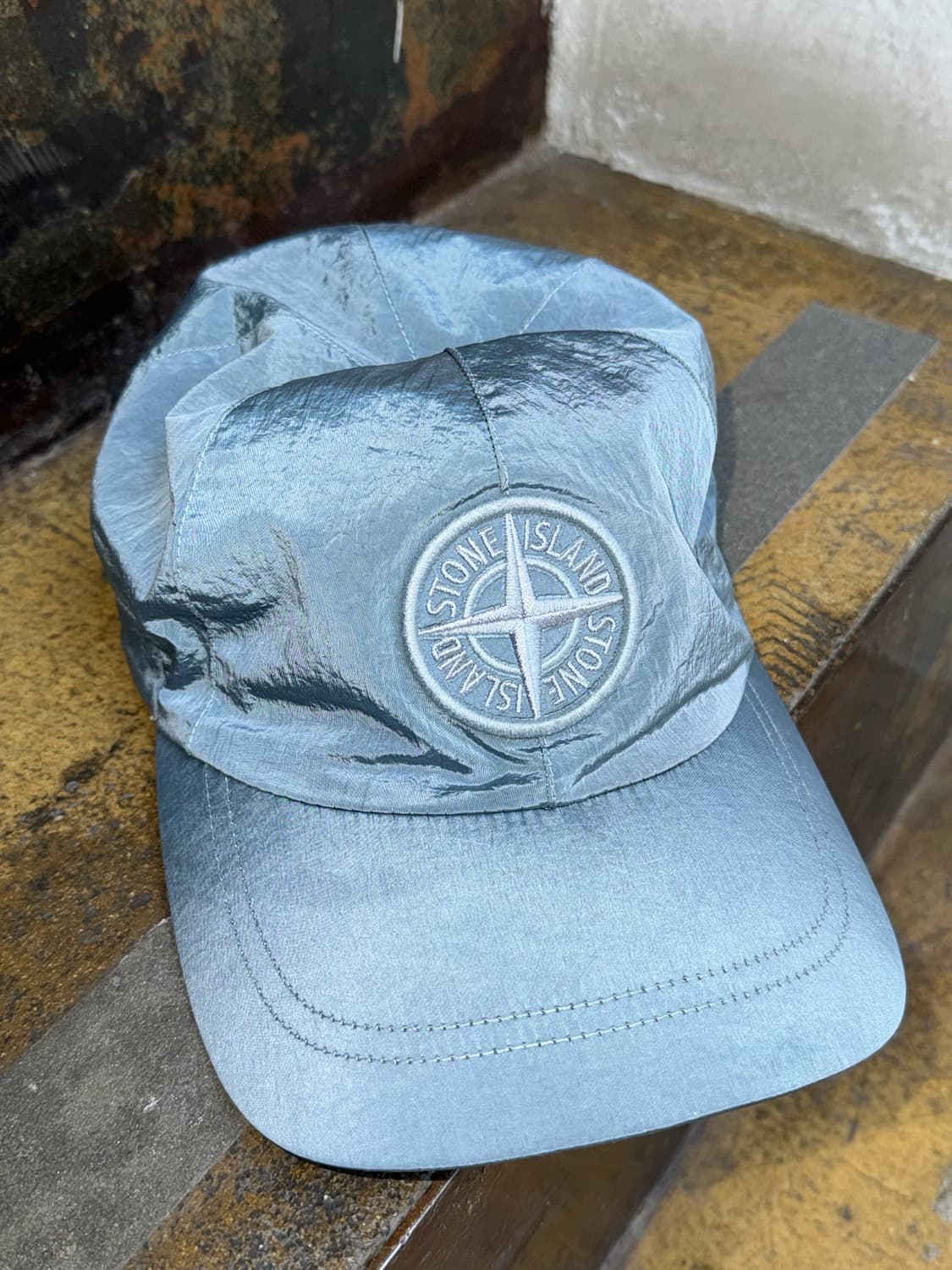 스톤아일랜드 스카이블루 나일론 볼캡 상품이미지8