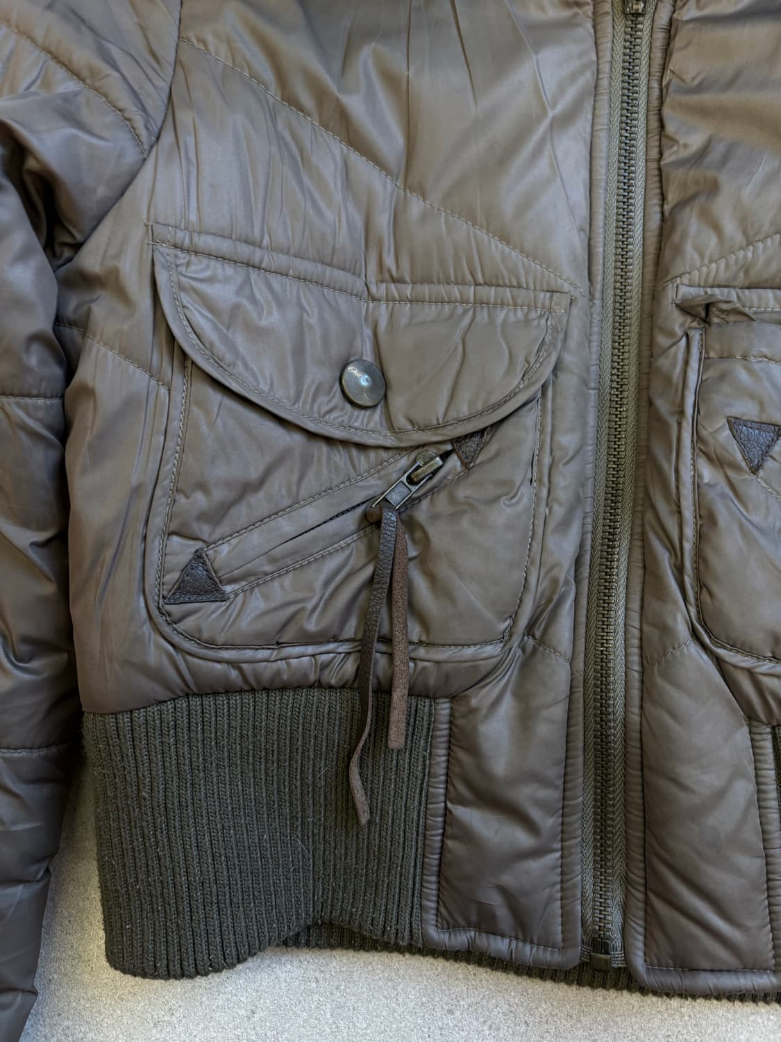 브라운 퍼 크롭 패딩 상품이미지4