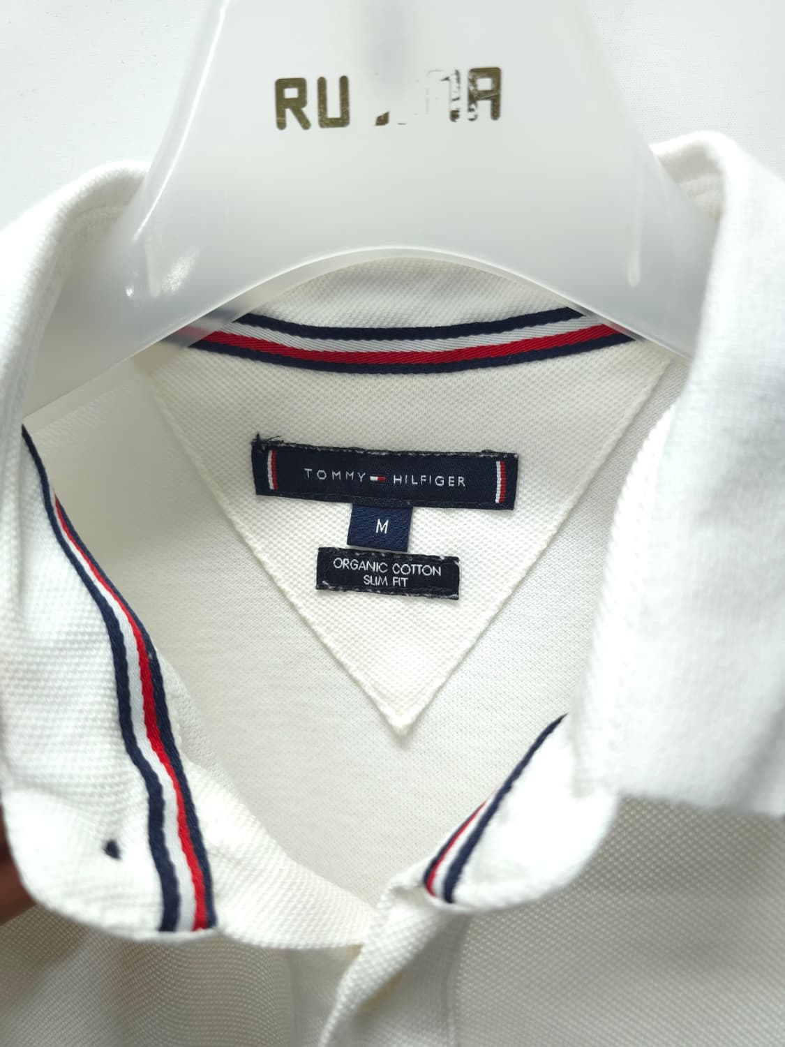 타미힐피거 오가닉 코튼 시그니처 배색 반팔 카라티(95~100) 상품이미지7