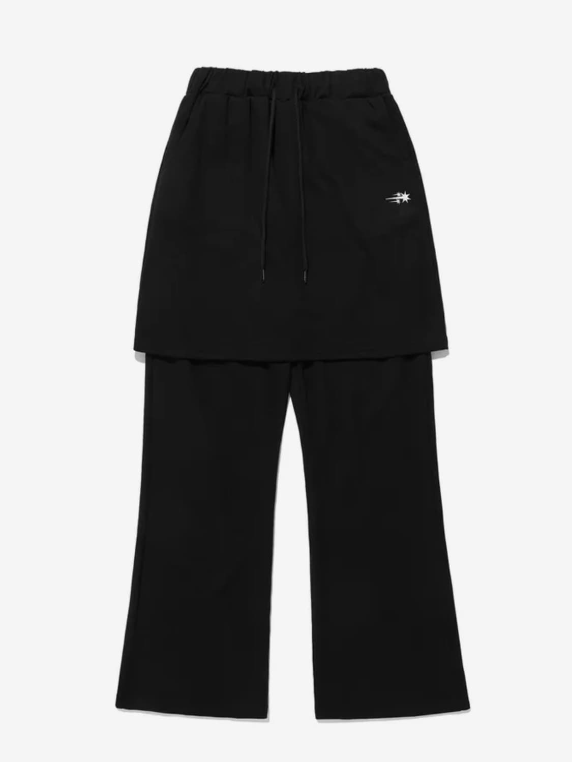 LOGO SWEAT LAYERED PANTS_BLACK(NG 2DFUPA 상품이미지1