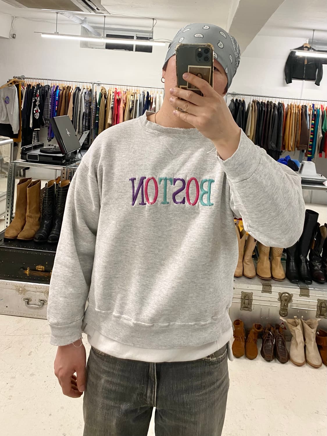 80s HANES boston sweat shirt 상품이미지1