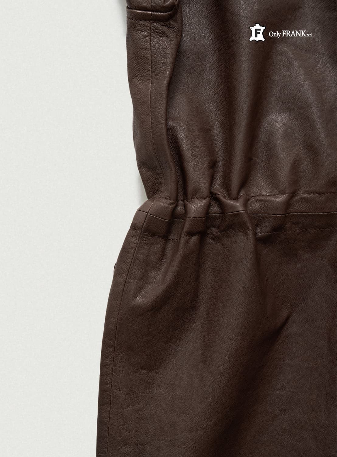 더바넷 뎁 램스킨 레더 캠프 스트링 코트 브라운 상품이미지7