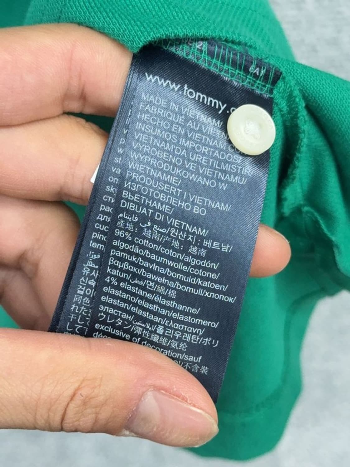 타미힐피거 그린 빈티지 반팔 카라티 M 상품이미지7