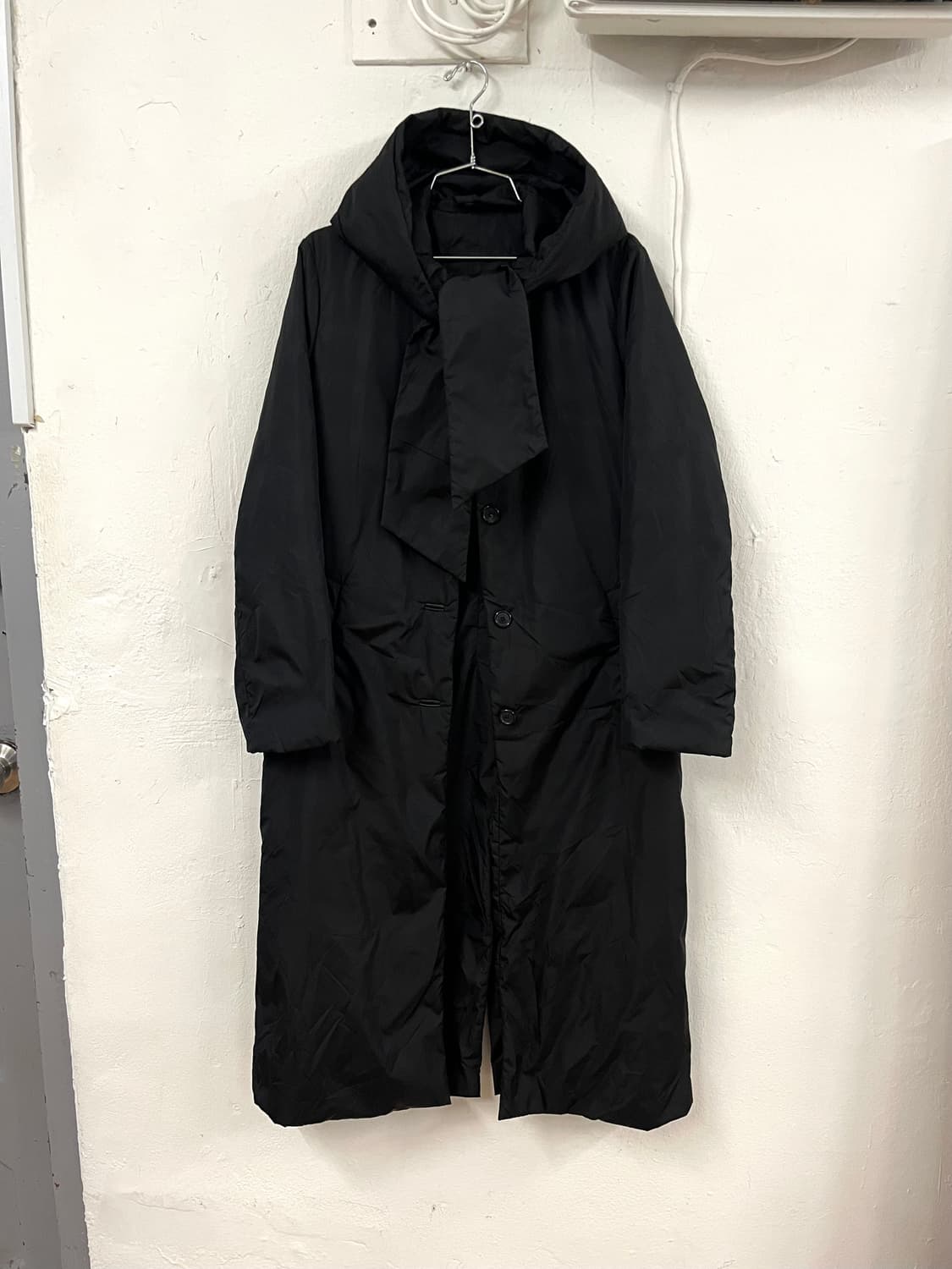 프라다 스카프 후드 패디드 롱코트 상품이미지7