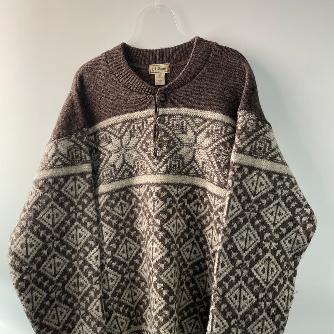 90s 엘엘빈 퓨어 울 노르딕 니트 상품이미지3