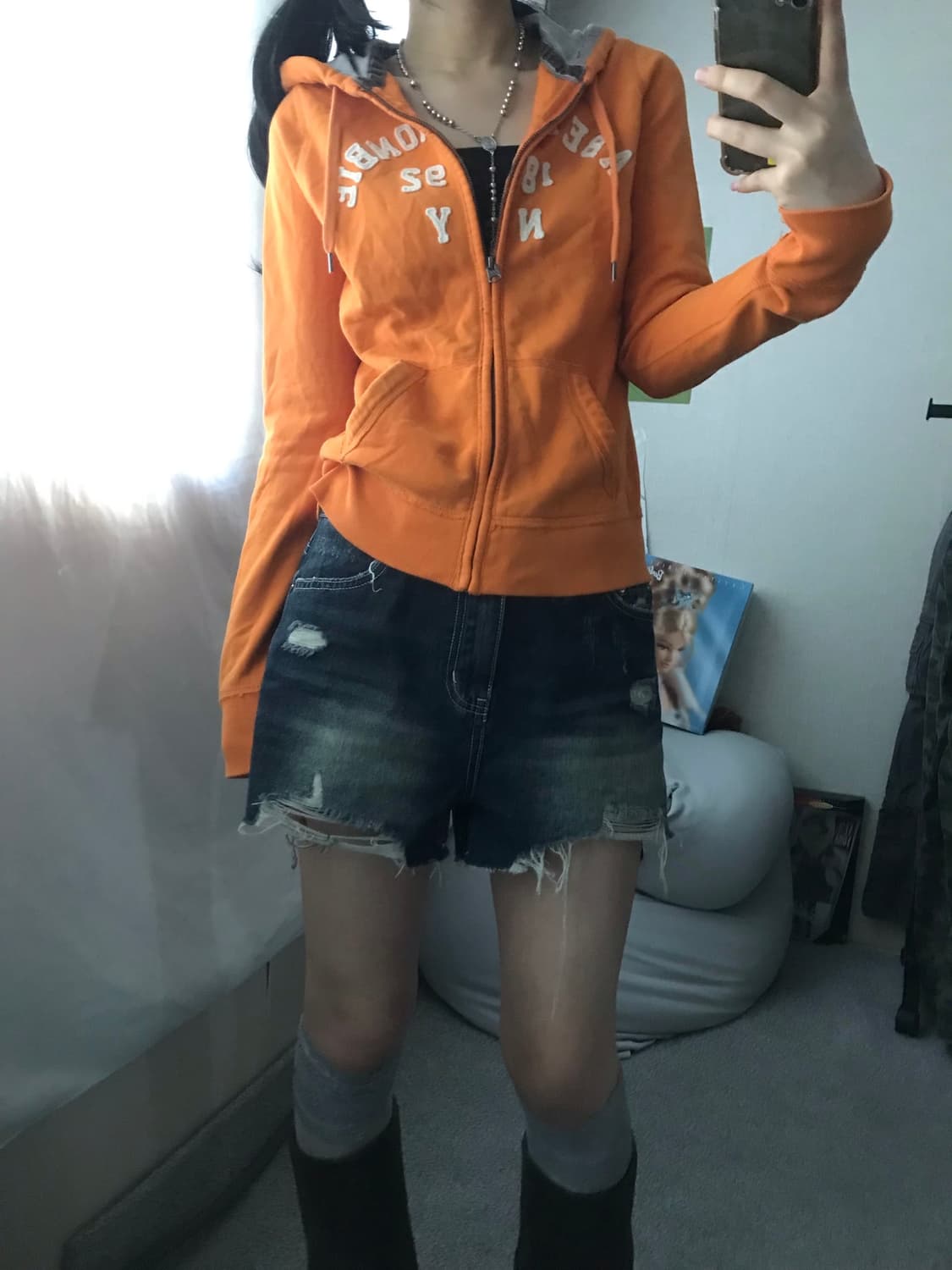 아베크롬비 오렌지 후드집업 상품이미지1