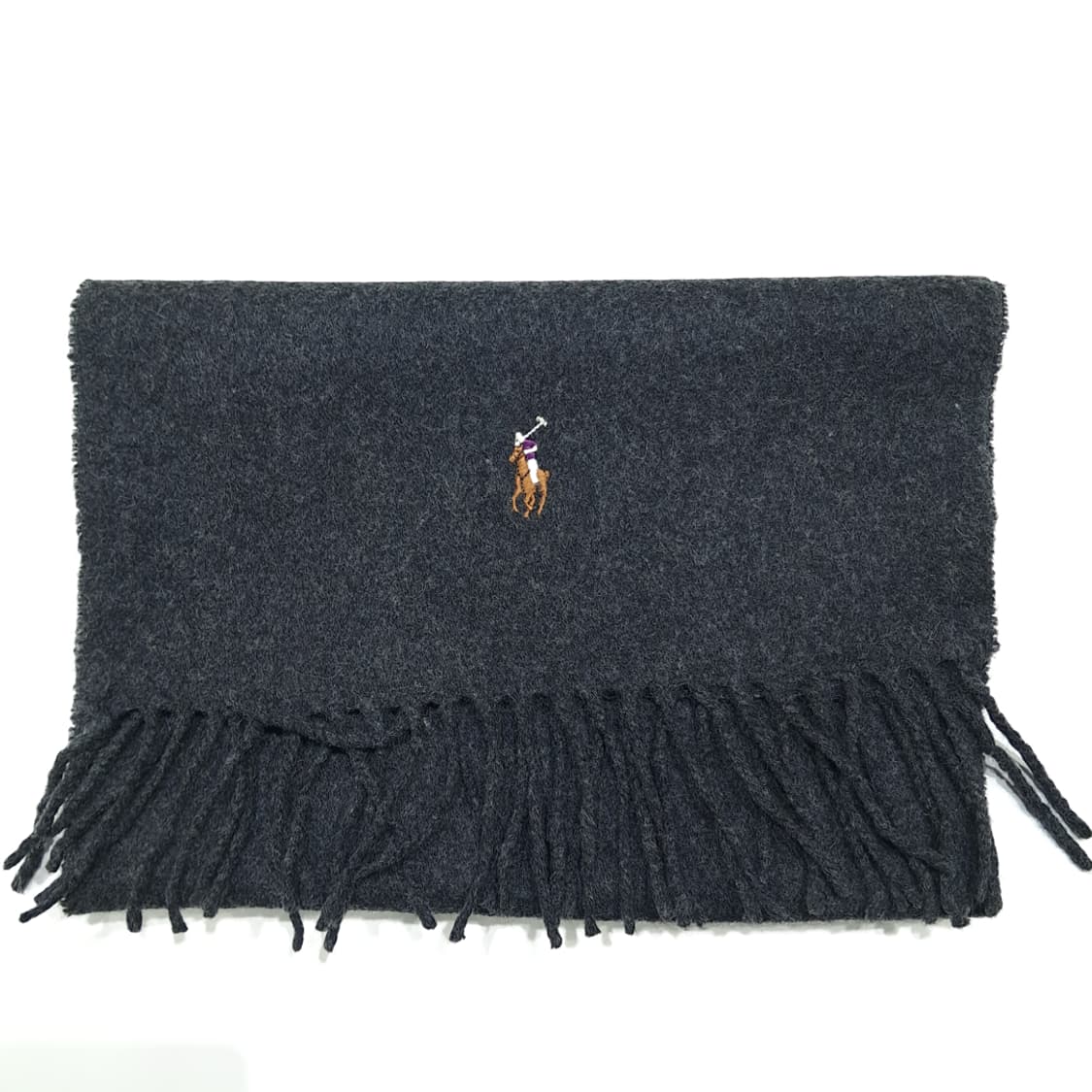 MX577 폴로 00s 이태리판 램스울 차콜그레이 머플러 목도리 상품이미지7