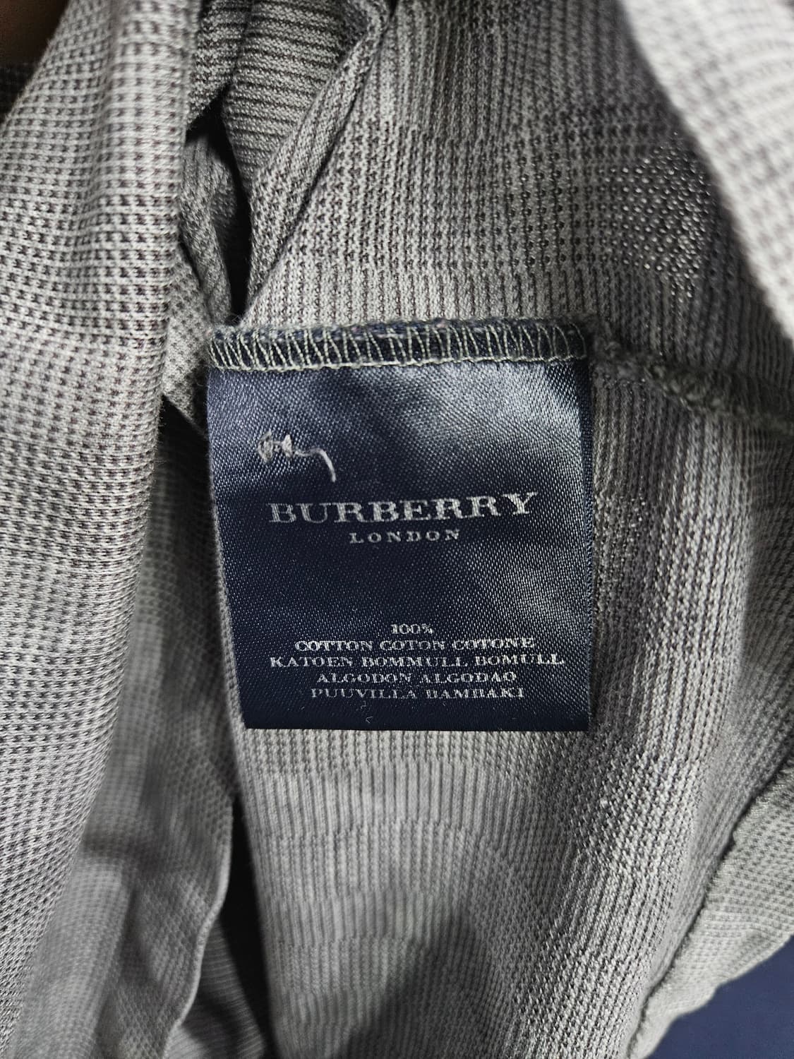 버버리 골프 멜란지 그레이 남성 100 골프 카라반팔티  상품이미지9