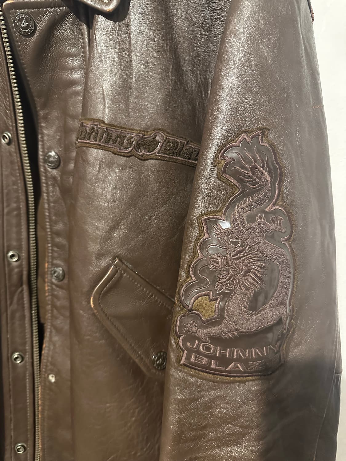 빈티지 00s 조니 블레이즈 힙합 가죽 자켓  상품이미지4
