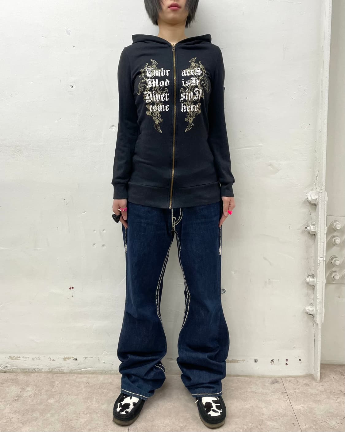 Seahorse Glossy Black Long Hooded Zip 상품이미지3