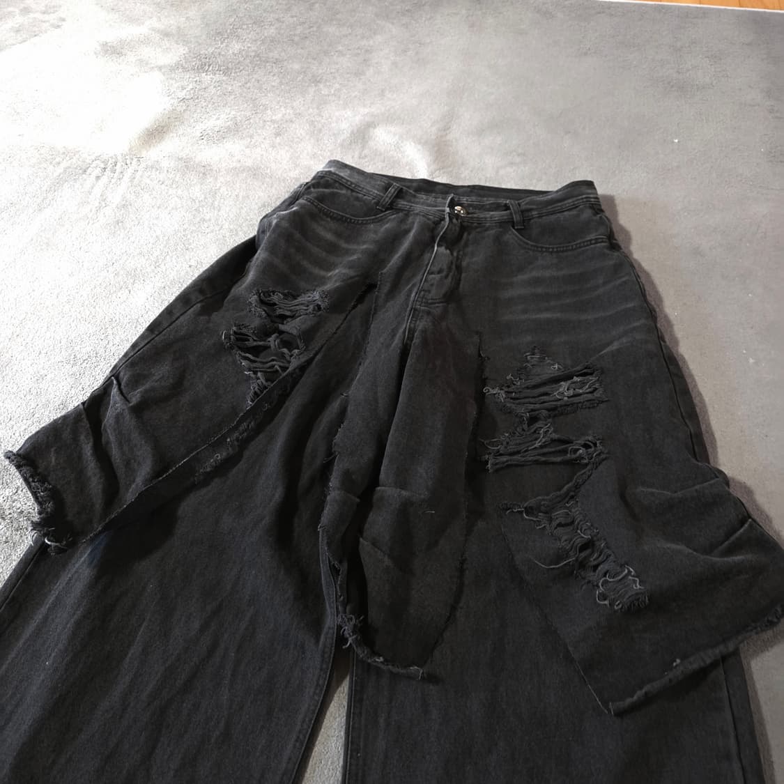BLR 비엘알 디스트로이드 빈티지 더블 데님 팬츠 L 상품이미지2