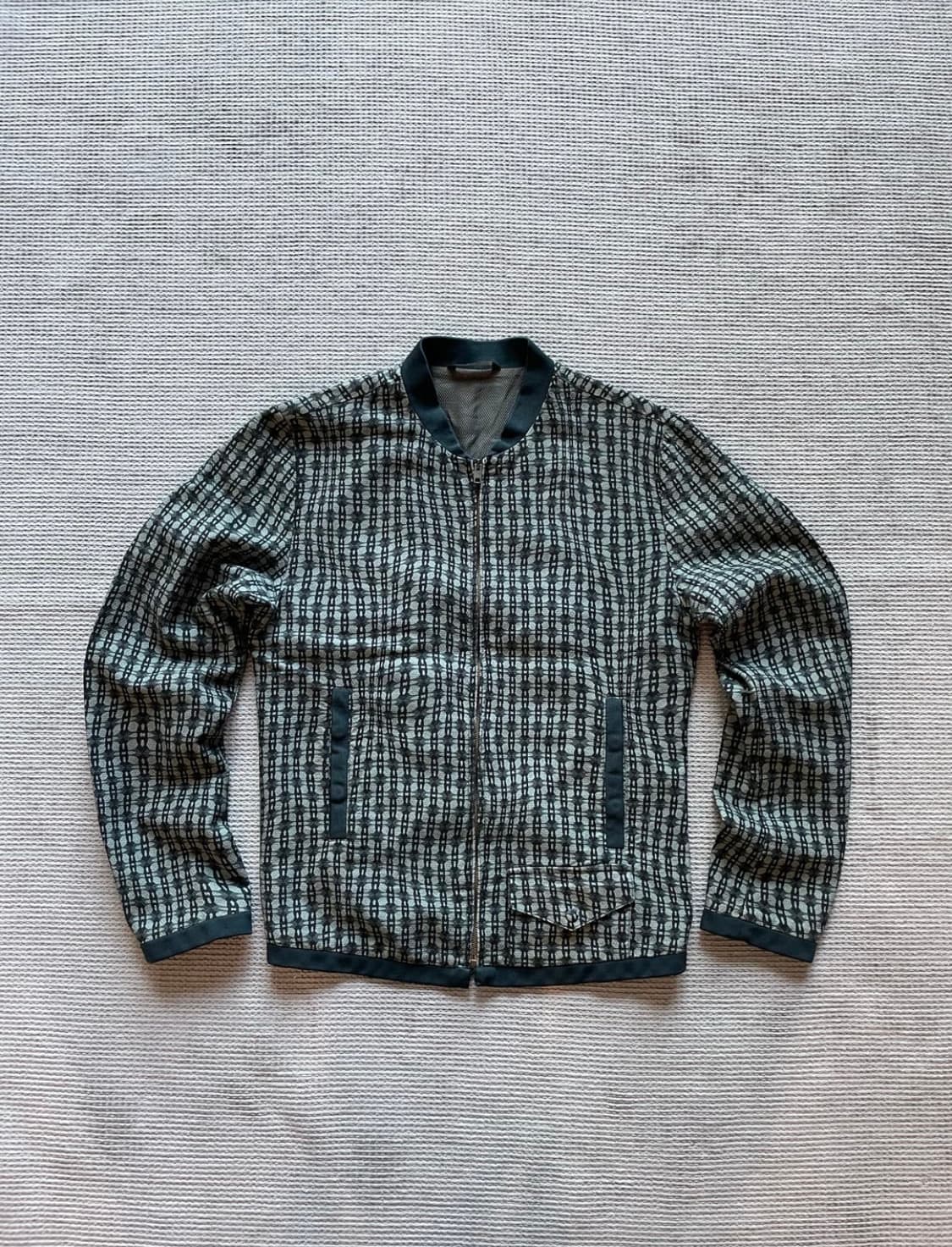 돌체엔가바나 체크 패턴 트위드 봄버 자켓 상품이미지1