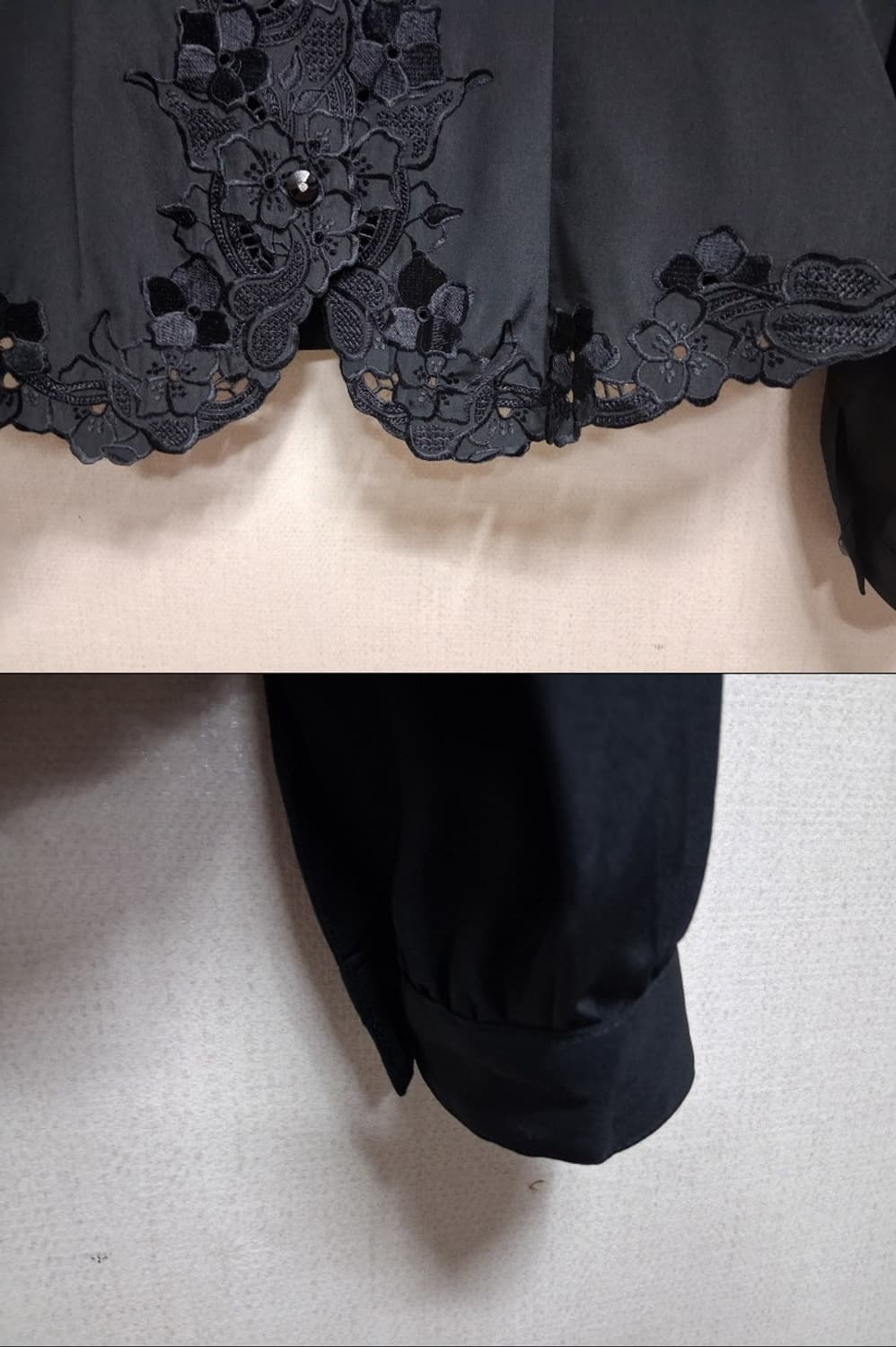 일본빈티지 A doll  고급자수 디테일 블랙 레트로블라우스 여성 77
 상품이미지6