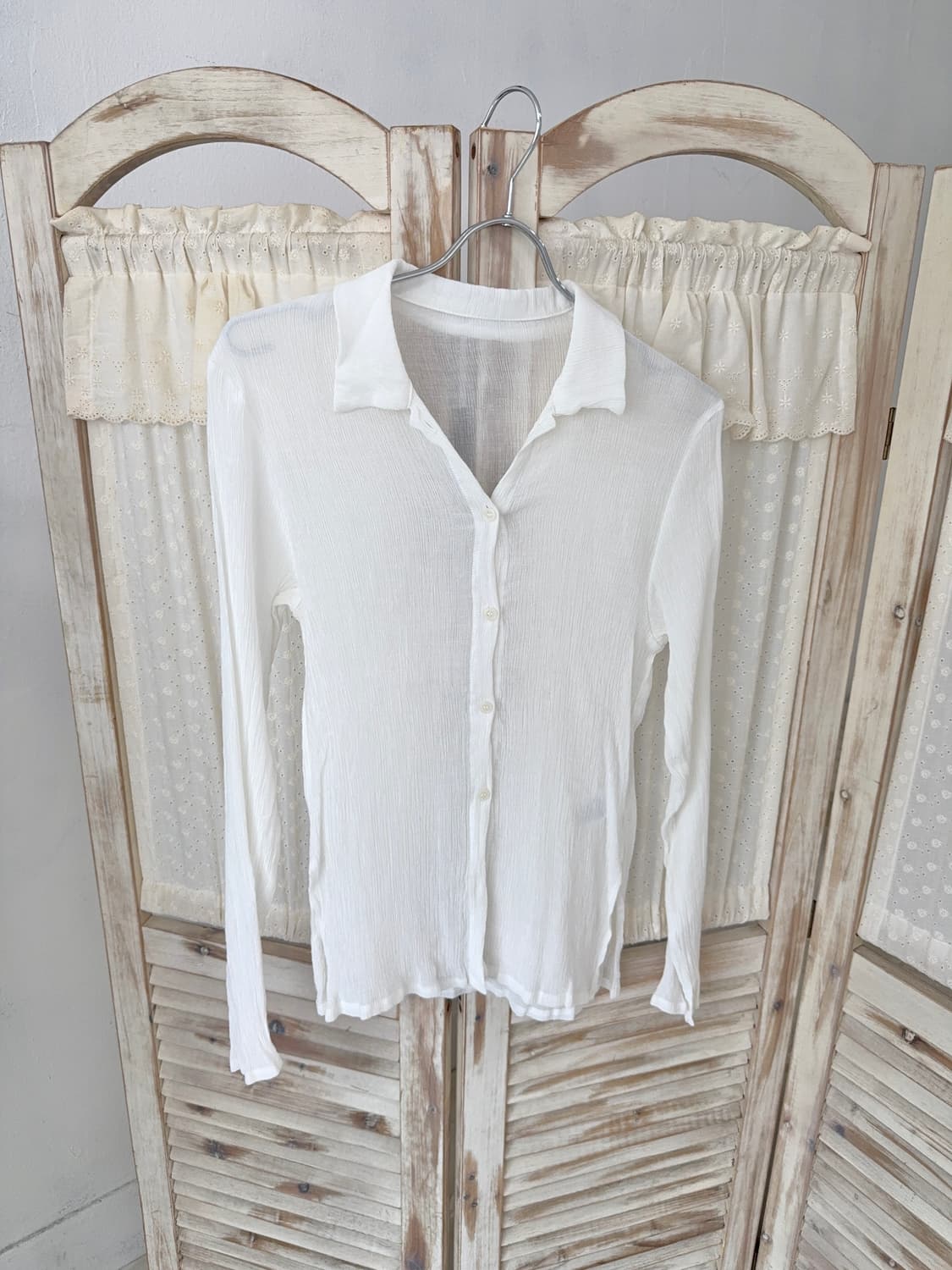 See-through white shirt 상품이미지1