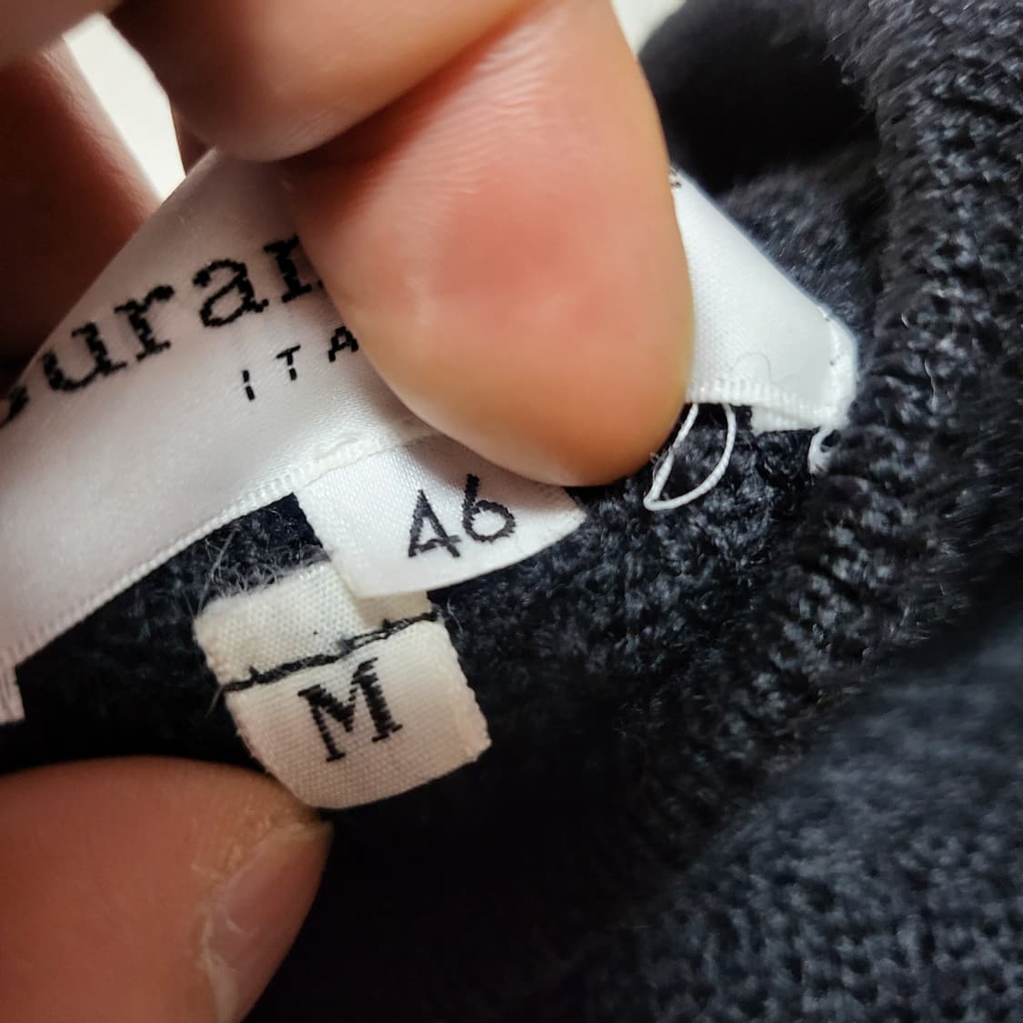 (m) 90s vtg Burana Due 바셋하운드 인타르시아 빈티지니트 상품이미지5