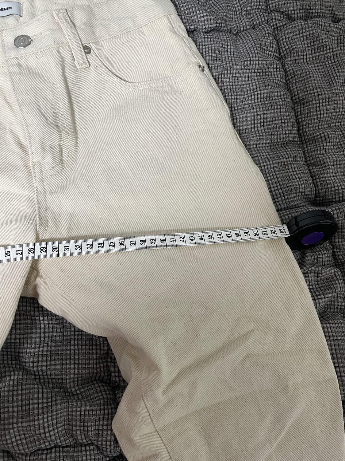 인스턴트 데님 아이보리 팬츠 28새상품 상품이미지4