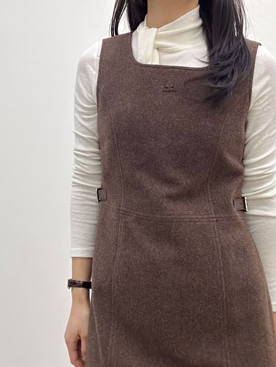 courreges / 꾸레쥬 브라운 울 원피스  상품이미지2