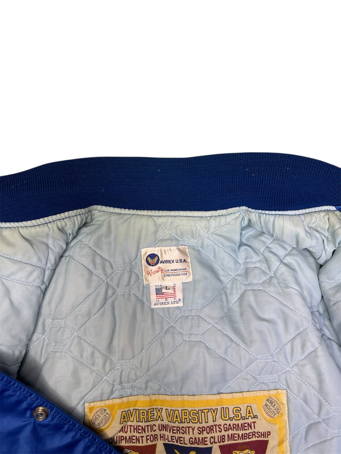 빈티지 90s 아비렉스 AVIREX USA 사틴 바시티 자켓 L 상품이미지6