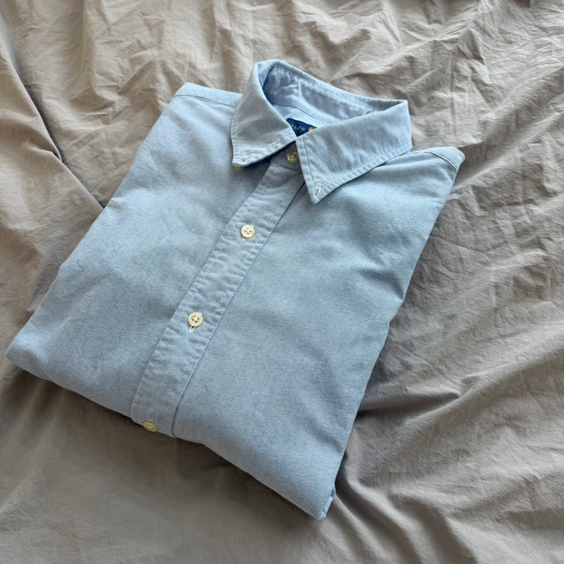 폴로 랄프로렌 블루 옥스포드 긴팔 셔츠 슬림핏 L 상품이미지2