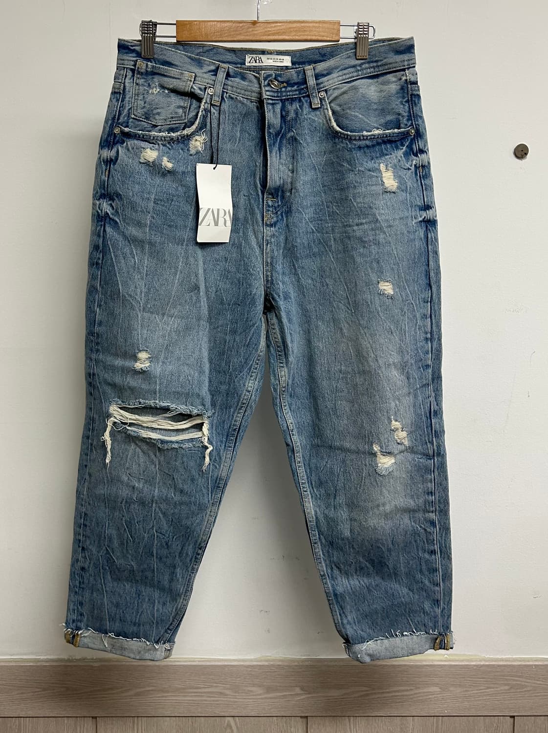 ZARA 루즈 크롭 데님 팬츠 42 상품이미지1