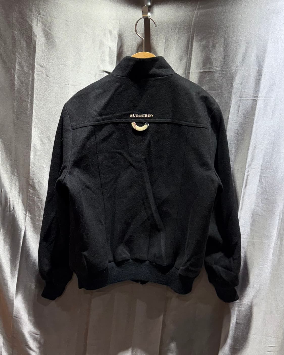 L BURBERRY 버버리 투포켓 노바체크 라인 모직 블루종 상품이미지3