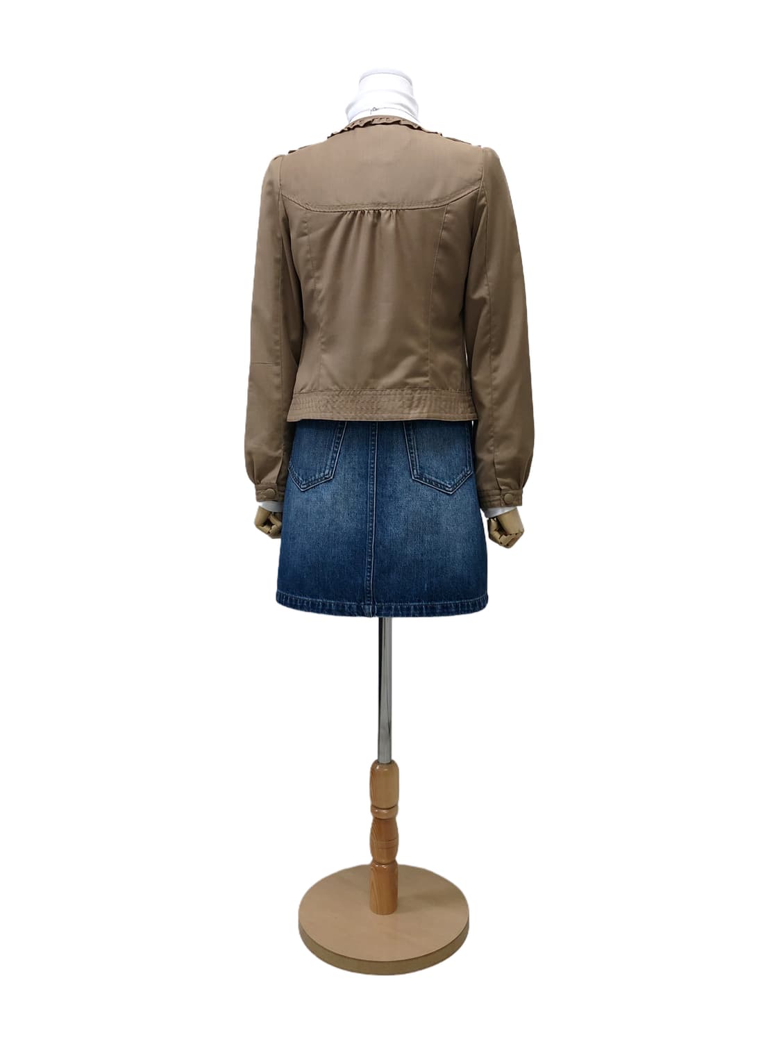 브라운 프릴 노카라 재킷 상품이미지6