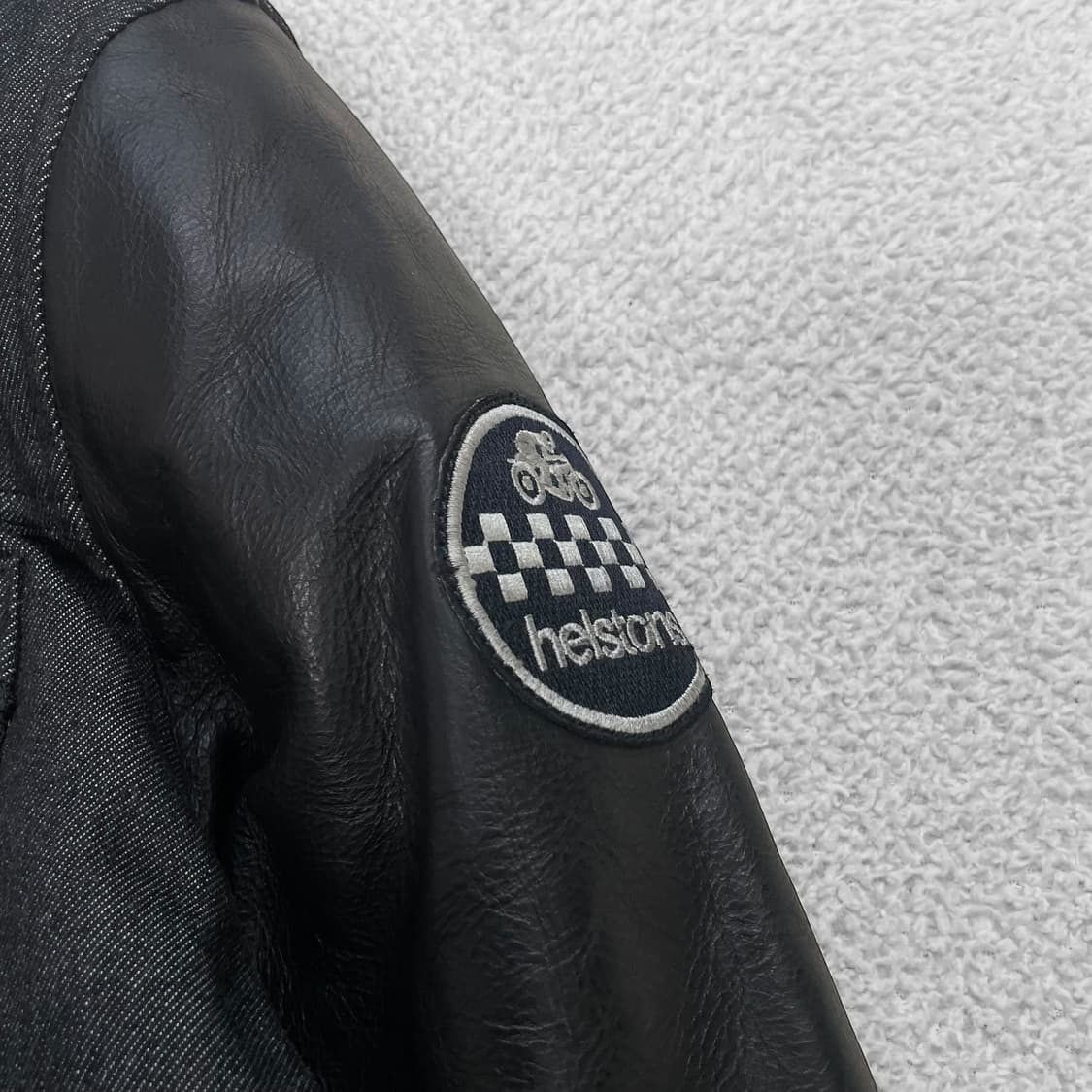 헬스톤스 Helstons 윈스턴 코튼 데님 레더 자켓  상품이미지3