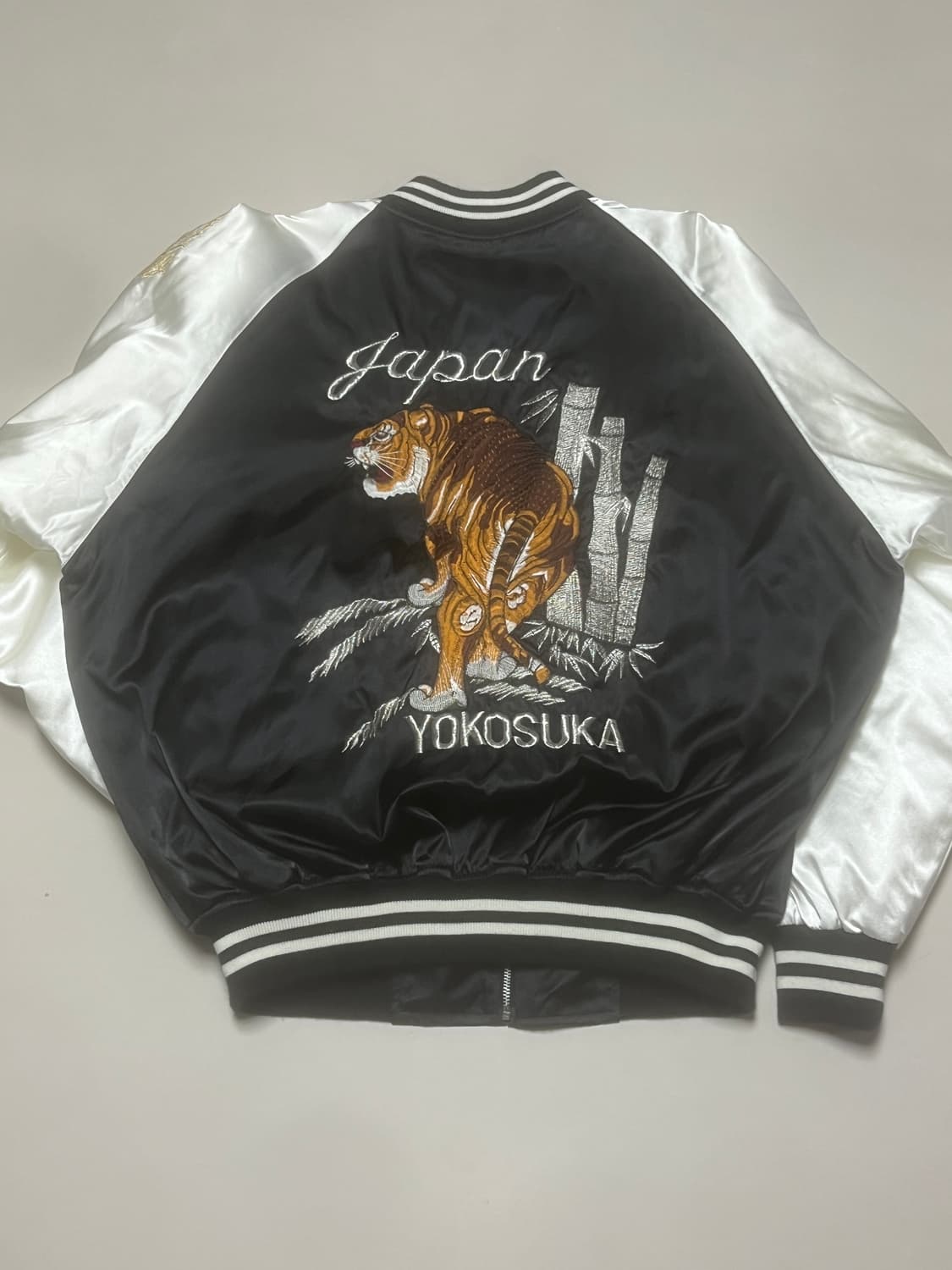 (5L)호시히메 호랑이 자수 스카쟌 블랙/화이트 상품이미지2