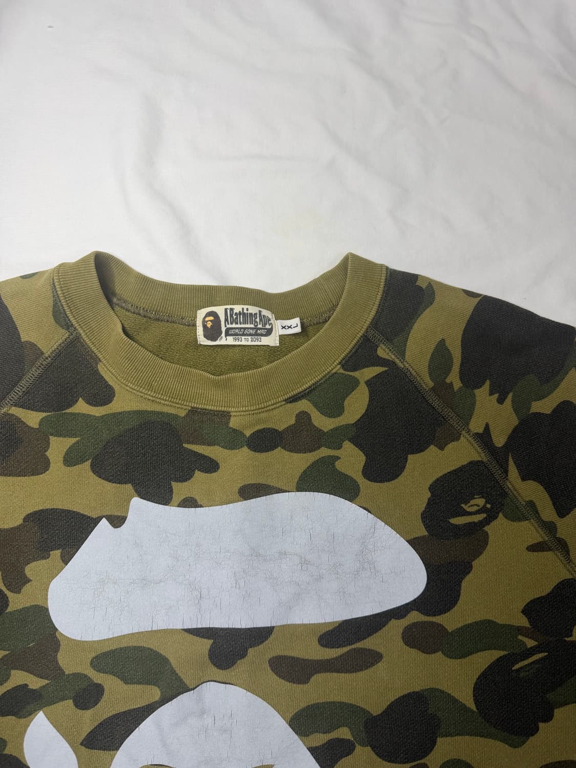 베이프 맨투맨 녹계 카모 빅헤드 상품이미지4