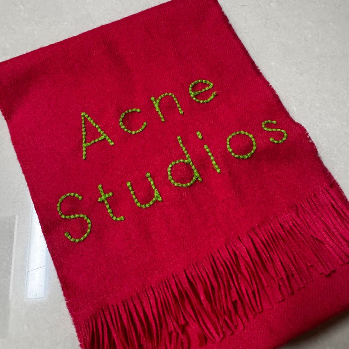 아크네 스투디오 머플러 핑크 상품이미지4