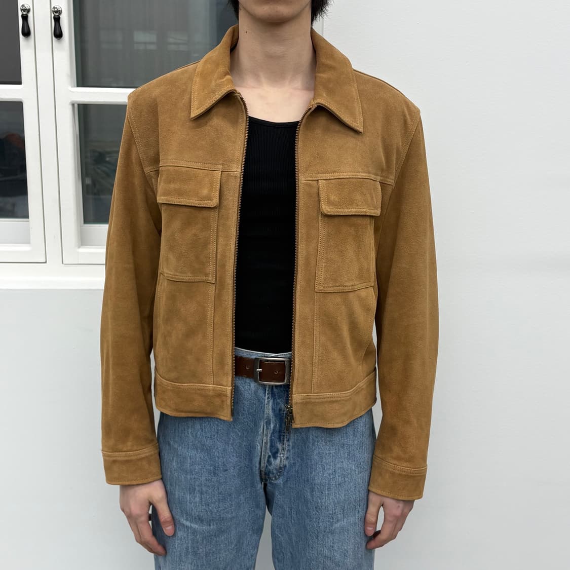 노이어 소가죽 스웨이드 자켓 상품이미지3