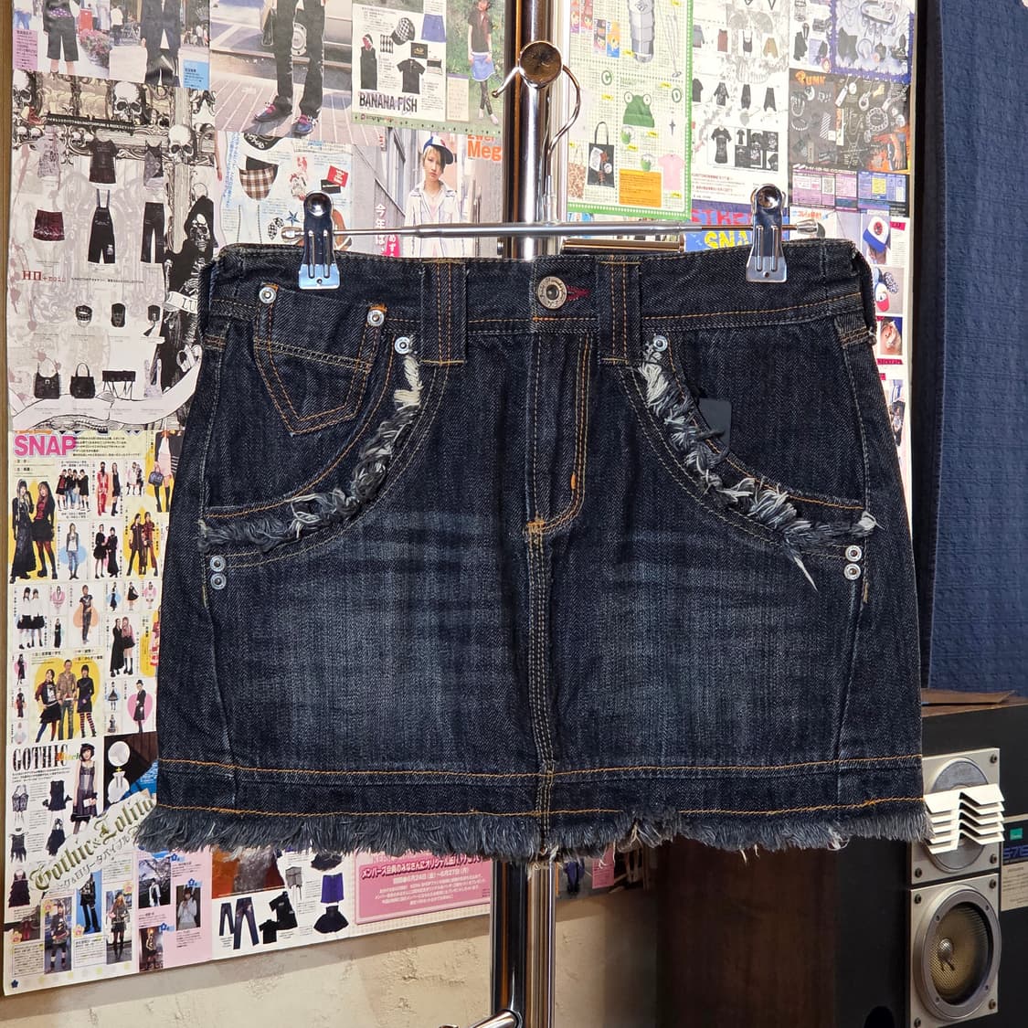 JPN 포켓 포인트 데님 미니스커트 상품이미지1