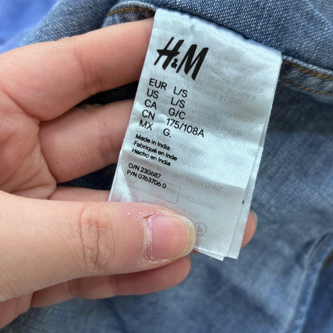 L/S H&M 빈티지 웨스턴 데님 셔츠 0326E 상품이미지4