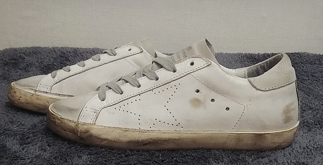 골든구스 슈퍼스타 화이트스케이트 펀칭스타 로우탑  37사이즈 상품이미지3