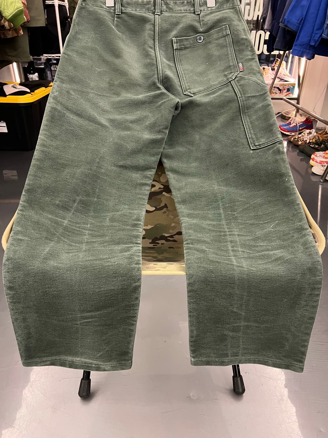 HARD FADED OLD MOLESKIN 더블니몰스킨모스그린워크팬츠 상품이미지9