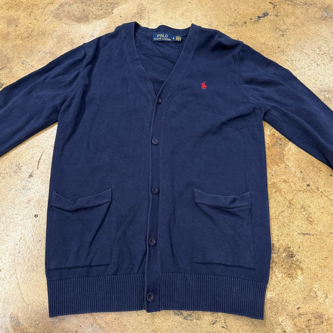 폴로 랄프로렌 네이비 브이넥 니트 가디건 상품이미지3