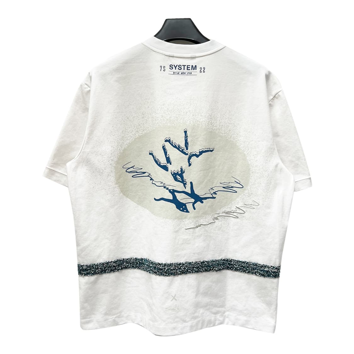 SYSTEM 시스템 텍스처 블록 오버사이즈 반팔티 100 상품이미지3