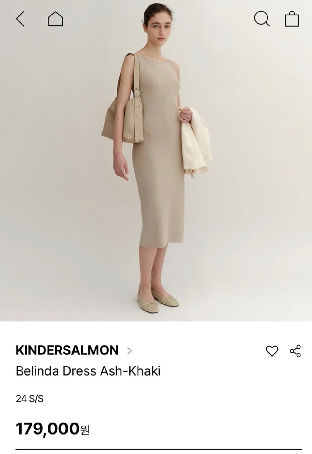 킨더살몬 니트 원피스 1(s)사이즈 상품이미지2