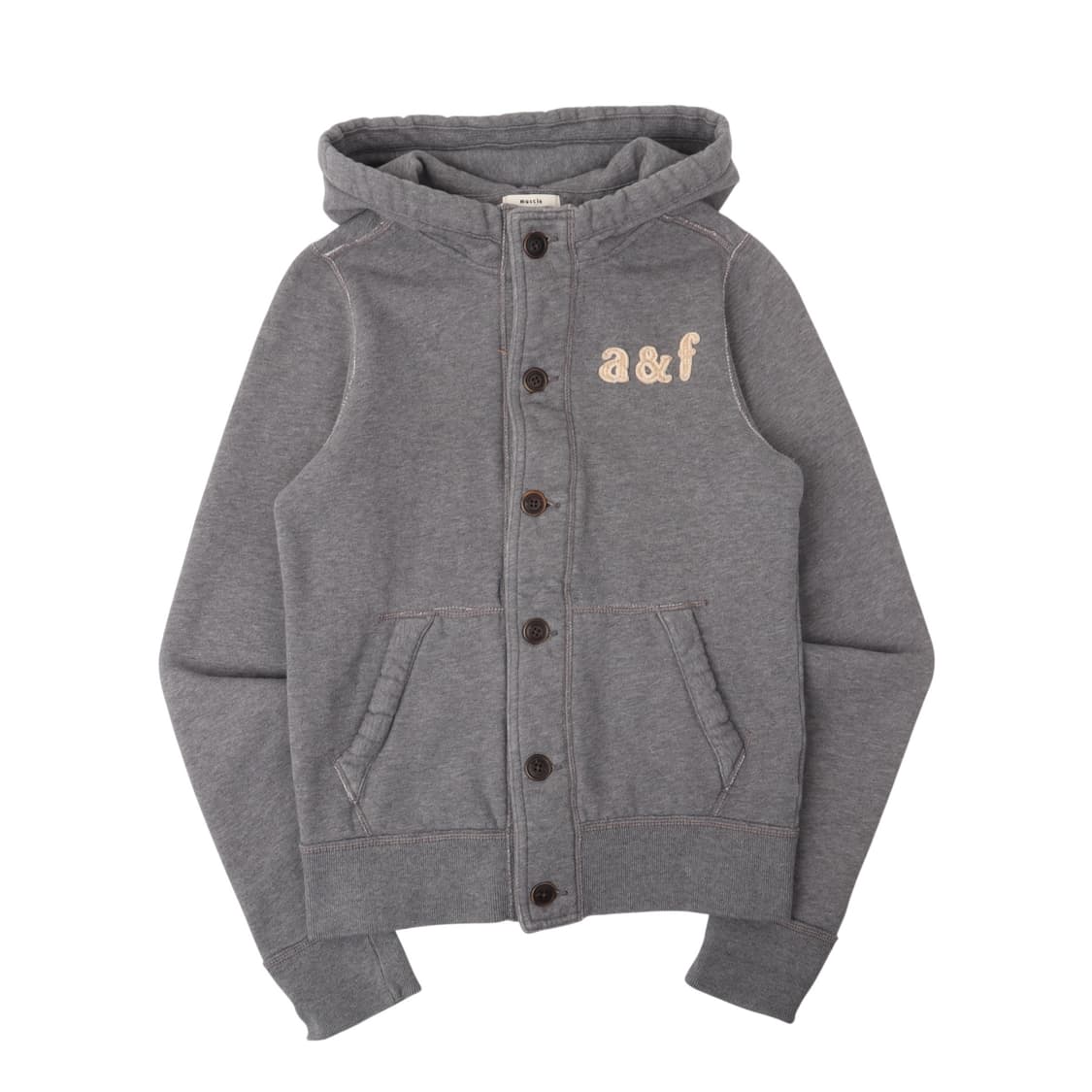 아베크롬비 그레이 버튼 후드집업 상품이미지1