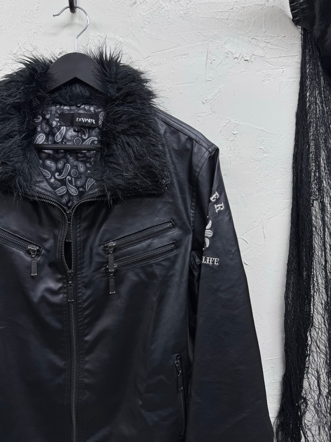 Diviner vkei trimming fur leather jacket 상품이미지4