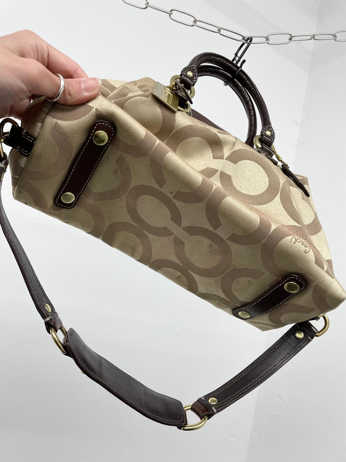 코치 시그니처 자카드 키링 숄더백 상품이미지7