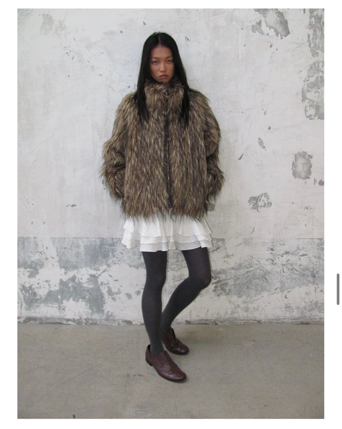 파르티멘토 우먼 퍼자켓 HIGH NECK FUR ZIP-UP JACKET 상품이미지1