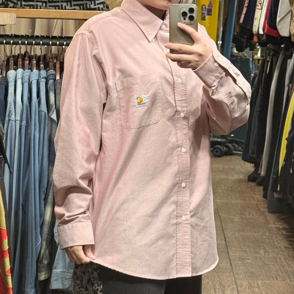 [HI] 칼하트 긴팔셔츠 핑크 상품이미지3